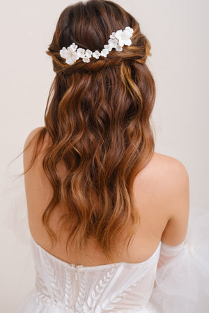 CLIP CHEVEUX MARIEE<BR>Floriane (lot de 2)