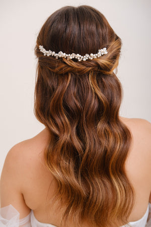 HEADBAND MARIAGE PERLES <BR>Bianca