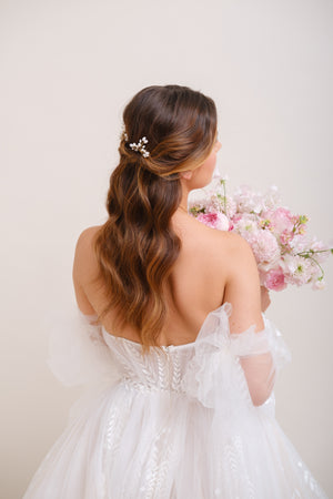 PICS A CHIGNON PERLES<BR>Léa (lot de 2)