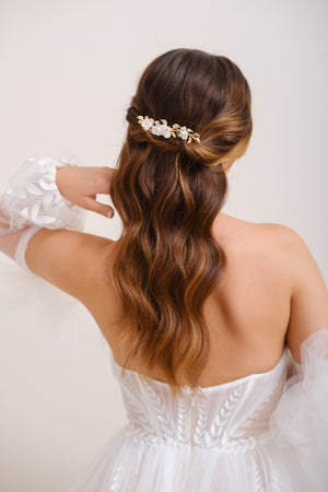 PEIGNE FLEURI DORE<BR>Marie