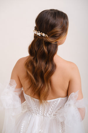 PEIGNE FLEURI DORE<BR>Marie