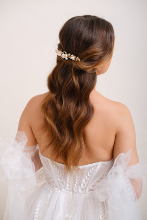 PEIGNE FLEURI DORE<BR>Marie