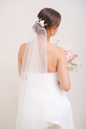 BIJOU MARIEE FLEURI<BR>Romance (lot de 2 peignes)