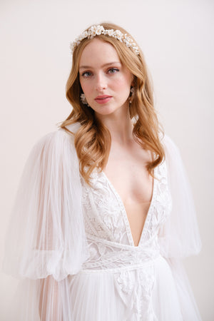 COURONNE DE FLEURS MARIEE<BR>Perrine