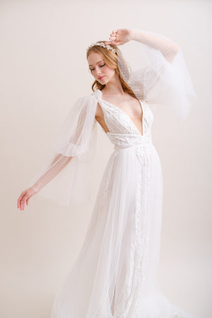 COURONNE DE FLEURS MARIEE<BR>Perrine