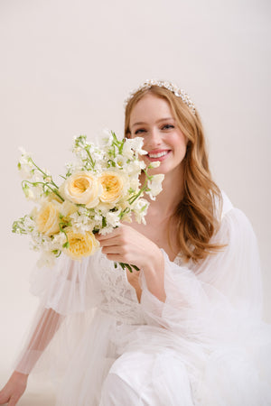 COURONNE DE FLEURS MARIEE<BR>Perrine