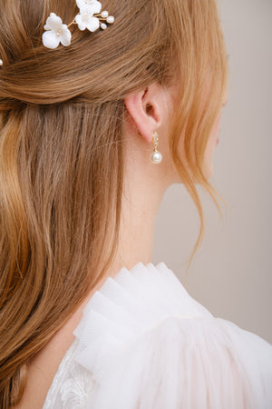 PICS A CHIGNON MARIAGE<BR>Camélia (lot de 3 pics)