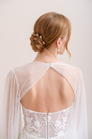 PICS A CHIGNON PERLES MARIAGE<BR>Pearl (lot de 6 pics)