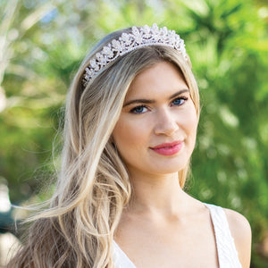 DIADEME MARIAGE PRINCESSE<BR>Aria Or rose