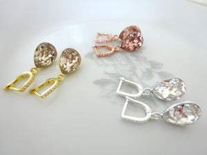 BOUCLES SWAROVSKI - A PERSONNALISER<BR>Louise Or