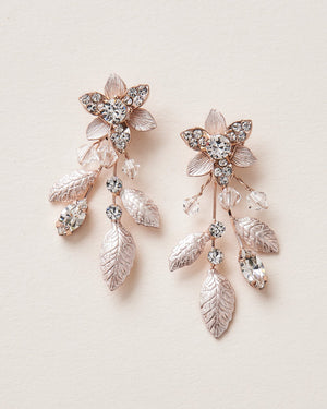 BOUCLES D OREILLES MARIÉE<BR>Katie Or rose
