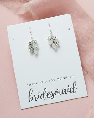 BOUCLES D'OREILLES DEMOISELLES D'HONNEUR<BR>Petite Leaf