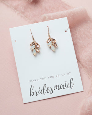 BOUCLES D'OREILLES DEMOISELLES D'HONNEUR<BR>Petite Leaf