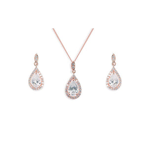 PARURE BOUCLES D'OREILLES ET COLLIER<BR>Belmont Or Rose - MP Paris