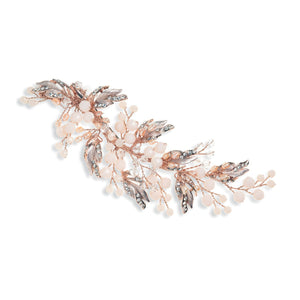 BARRETTE CHEVEUX MARIAGE<BR>Peasblossom Or Rose - MP Paris