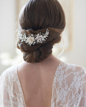 PEIGNE FLEUR MARIAGE<BR>Ivory - MP Paris