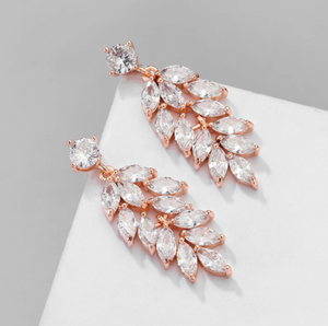 BOUCLES D OREILLES MARIÉE<BR>Marta Argent ou Or rose