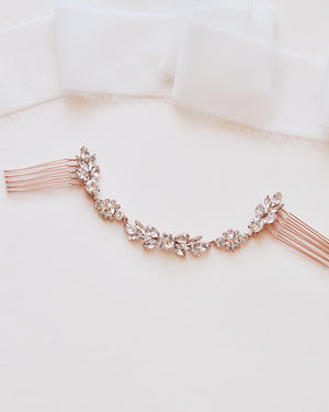 PEIGNE HEADBAND MARIAGE<BR>Mélanie Or