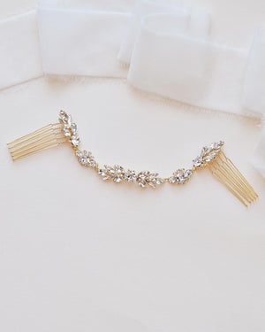 PEIGNE HEADBAND MARIAGE<BR>Mélanie Or