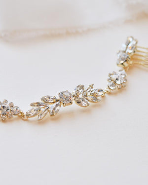 PEIGNE HEADBAND MARIAGE<BR>Mélanie Or rose