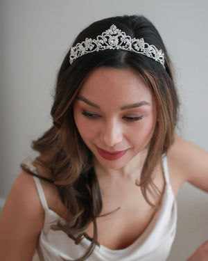 DIADEME DE MARIAGE<BR>Beth Or rose