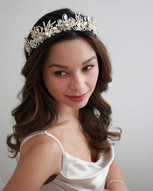 COURONNE DE CHEVEUX POUR MARIAGE<BR>Thea