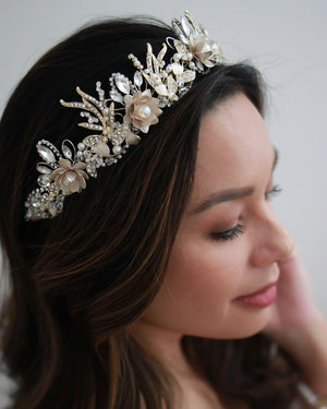 COURONNE DE CHEVEUX POUR MARIAGE<BR>Thea