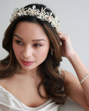 COURONNE DE CHEVEUX POUR MARIAGE<BR>Thea