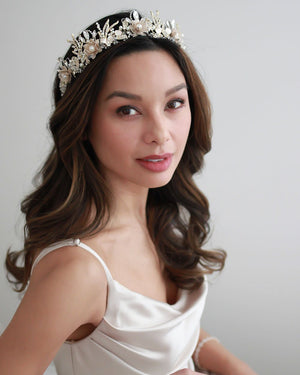 COURONNE DE CHEVEUX POUR MARIAGE<BR>Thea
