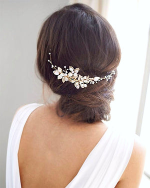 ACCESSOIRE CHIGNON MARIAGE<BR>Leona Or - MP Paris