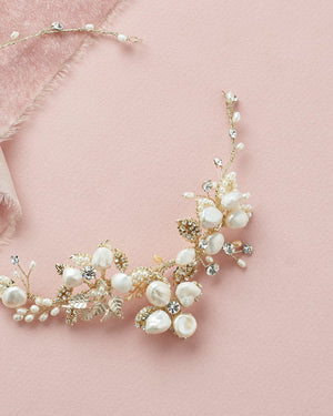 ACCESSOIRE CHIGNON MARIAGE<BR>Leona Or - MP Paris