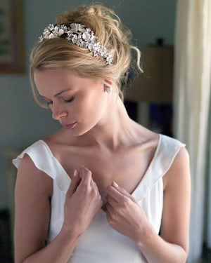 ACCESSOIRE CHEVEUX FLEUR MARIAGE<BR>Chloé Floral - MP Paris