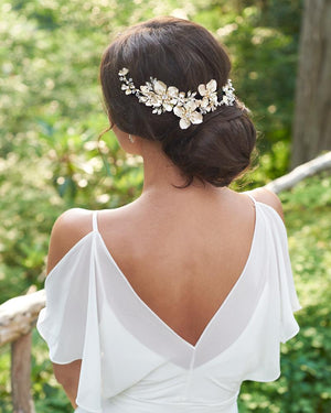 ACCESSOIRE CHEVEUX FLEUR MARIAGE<BR>Chloé Floral - MP Paris