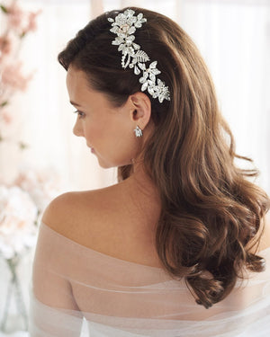 ACCESSOIRE CHEVEUX MARIAGE DORÉ<BR>Lily Floral Or - MP Paris
