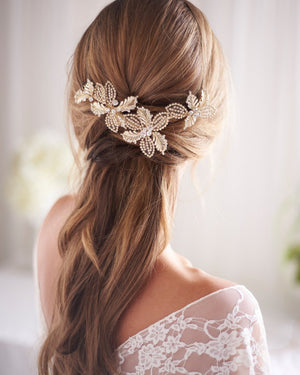 BARRETTE MARIAGE CHEVEUX<BR>Andrea Or - MP Paris
