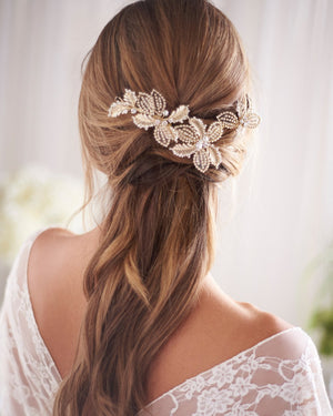 BARRETTE MARIAGE CHEVEUX<BR>Andrea Or - MP Paris