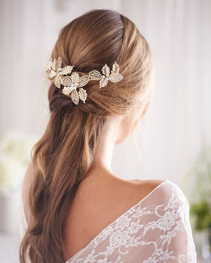 BARRETTE MARIAGE CHEVEUX<BR>Andrea Or - MP Paris