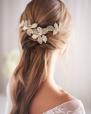 BARRETTE MARIAGE CHEVEUX<BR>Andrea Or - MP Paris
