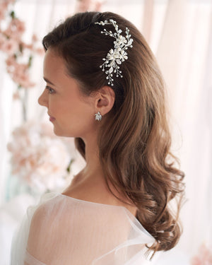 BIJOU DE TÊTE MARIAGE BOHEME<BR>Angela Or rose