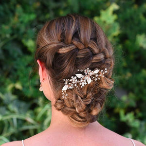 BIJOU DE TETE MARIAGE<BR>Meadowsweet Or rose - MP Paris