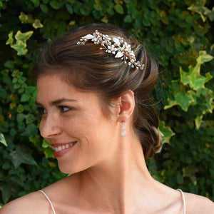 BIJOU DE TETE MARIAGE<BR>Meadowsweet Or rose - MP Paris