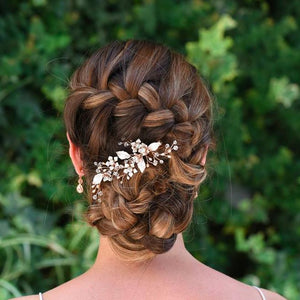 BIJOU DE TETE MARIAGE<BR>Meadowsweet Or rose - MP Paris