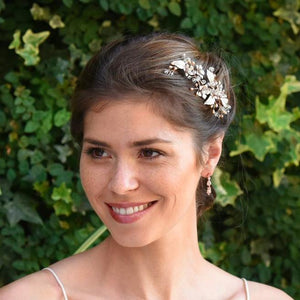 BIJOU DE TETE MARIAGE<BR>Meadowsweet Or rose - MP Paris