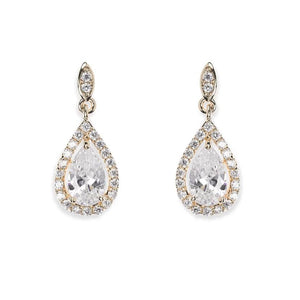 BOUCLES D'OREILLES CRISTAL MARIAGE<BR>Belmont Or - MP Paris