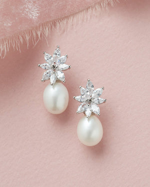 boucles d'oreilles mariage perle