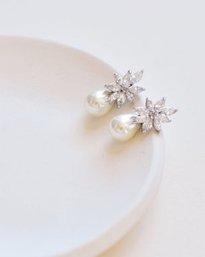 boucles d'oreilles de mariage perle