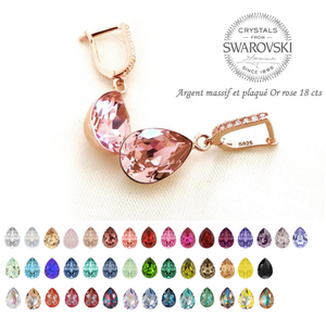 boucles d oreilles swarovski rose gold