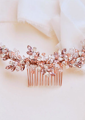 DÉCORATION CHEVEUX MARIAGE<BR>Paislee Or rose - MP Paris