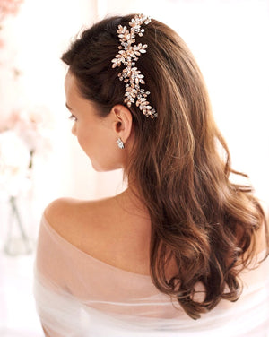 DÉCORATION CHEVEUX MARIAGE<BR>Paislee Or rose - MP Paris