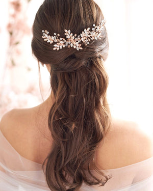 DÉCORATION CHEVEUX MARIAGE<BR>Paislee Or rose - MP Paris